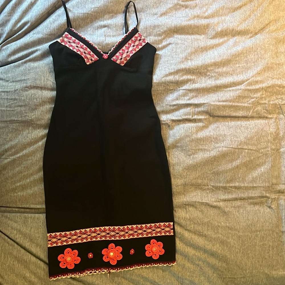 Versatile cocktail style dress.  Cotton.  Low maintenance